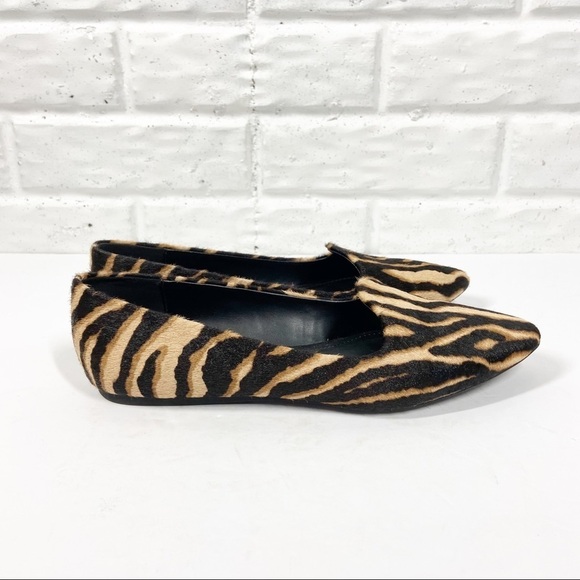 GIBSON LATIMER Animal Print Calf Hair Flats - Picture 1 of 10